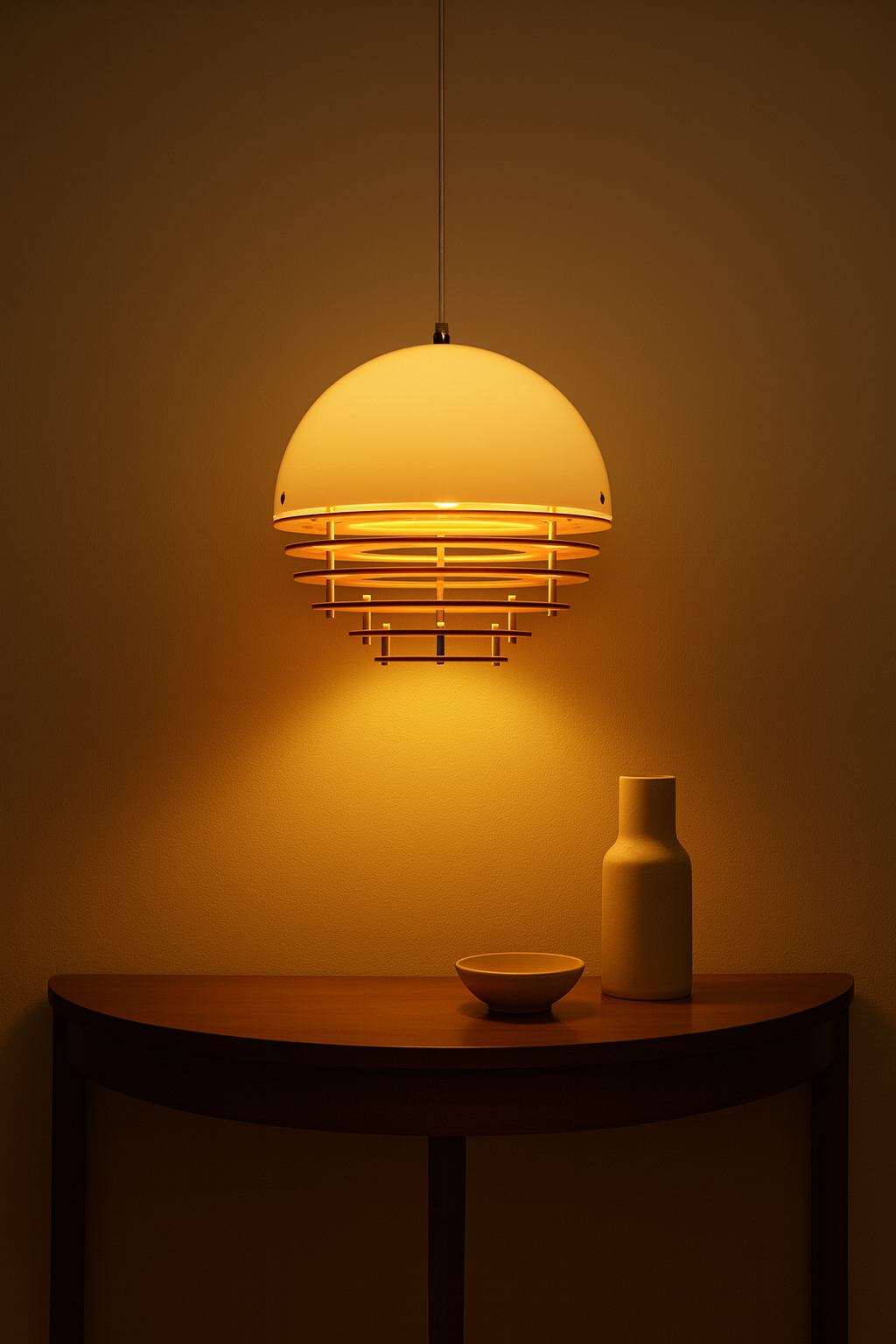 Sunset Glow Vintage Cream-style Chandelier- SOLENNE SERAVA, Bauhaus Bar Window Light Memphis Designer Ambient Light, Restaurant Style